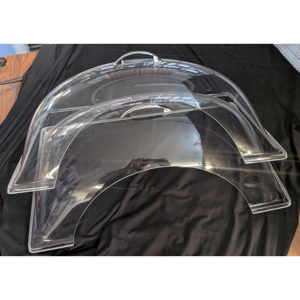 Lot of 2 Domes Covers Full Size‎ with Side Cut, Polycarbonate. USED
